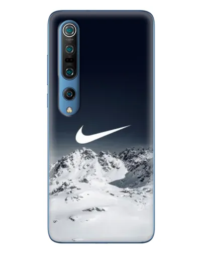 Чехол для Xiaomi Mi 10 Pro с картинкой «Nike — зимние горы»
