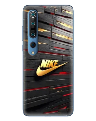 Чехол для Xiaomi Mi 10 Pro с картинкой «Золотой Nike на металле»