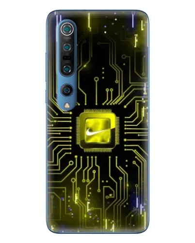 Чехол для Xiaomi Mi 10 Pro с картинкой «Nike — золотая искра»
