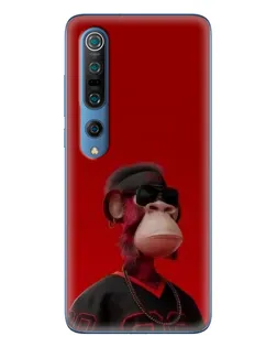 Чехол для Xiaomi Mi 10 Pro с картинкой «Bored Ape в красном» Чехол для Xiaomi Mi 10 Pro с картинкой «Bored Ape в красном»