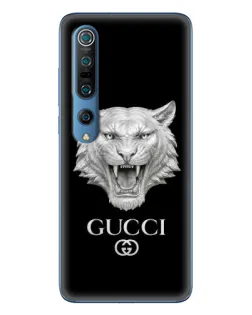 Чехол для Xiaomi Mi 10 Pro с картинкой «Gucci — серебряный лев»