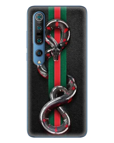 Чехол для Xiaomi Mi 10 Pro с картинкой «Gucci — змея на полосе» Чехол для Xiaomi Mi 10 Pro с картинкой «Gucci — змея на полосе»