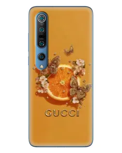 Чехол для Xiaomi Mi 10 Pro с картинкой «Gucci — золотые бабочки»