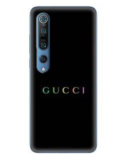 Чехол для Xiaomi Mi 10 Pro с картинкой «Gucci — неоновый минимализм»