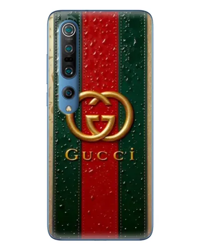 Чехол для Xiaomi Mi 10 Pro с картинкой «Gucci — фирменная полоса и золото» Чехол для Xiaomi Mi 10 Pro с картинкой «Gucci — фирменная полоса и золото»
