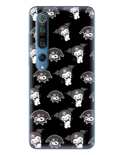 Чехол для Xiaomi Mi 10 Pro с картинкой «Черный паттерн Kuromi» Чехол для Xiaomi Mi 10 Pro с картинкой «Черный паттерн Kuromi»