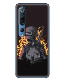Чехол для Xiaomi Mi 10 Pro с картинкой «PUBG — огненный силуэт» Чехол для Xiaomi Mi 10 Pro с картинкой «PUBG — огненный силуэт»
