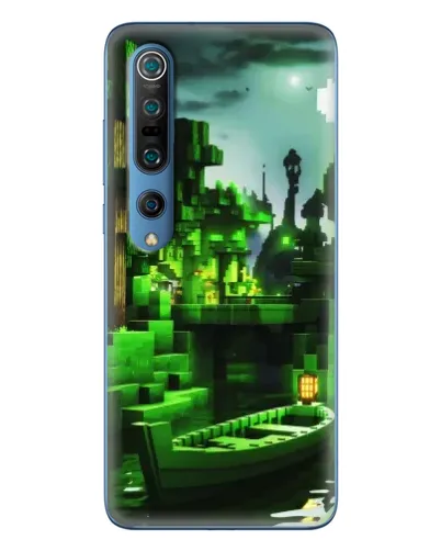 Чехол для Xiaomi Mi 10 Pro с картинкой «Minecraft лесной пейзаж»