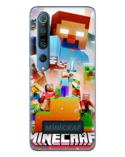 Чехол для Xiaomi Mi 10 Pro с картинкой «Minecraft герои игры»