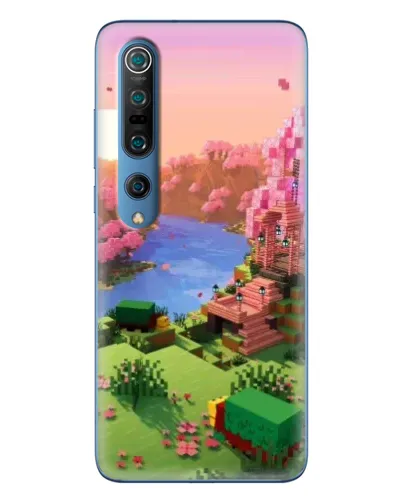 Чехол для Xiaomi Mi 10 Pro с картинкой «Розовое дерево Minecraft»