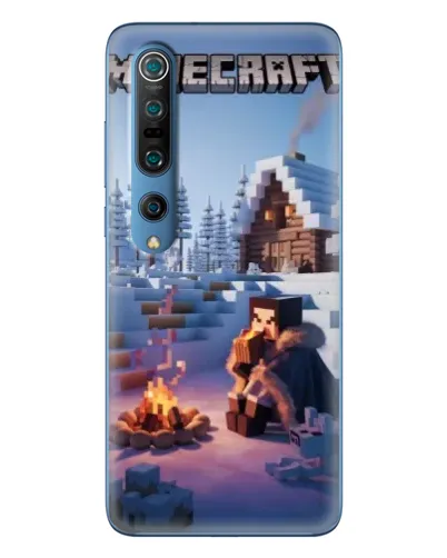Чехол для Xiaomi Mi 10 Pro с картинкой «Зимний Minecraft»