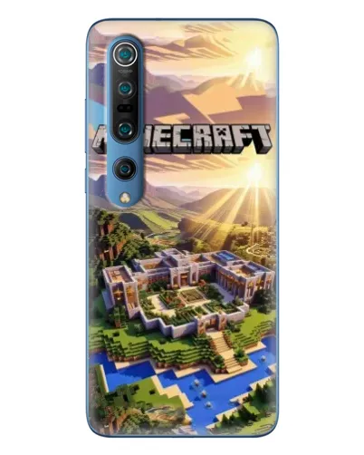 Чехол для Xiaomi Mi 10 Pro с картинкой «Minecraft панорама»