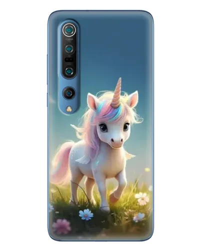 Чехол для Xiaomi Mi 10 Pro с картинкой «Единорог на поляне»