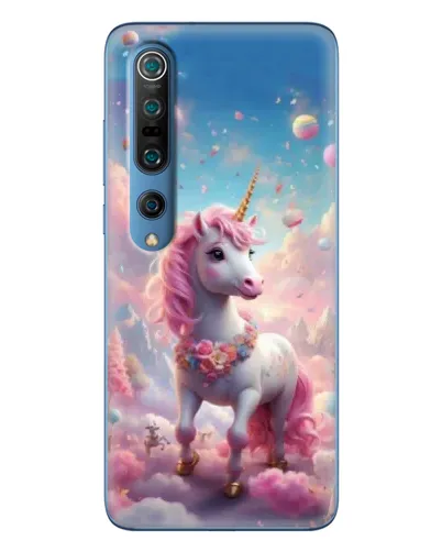 Чехол для Xiaomi Mi 10 Pro с картинкой «Единорог среди облаков»