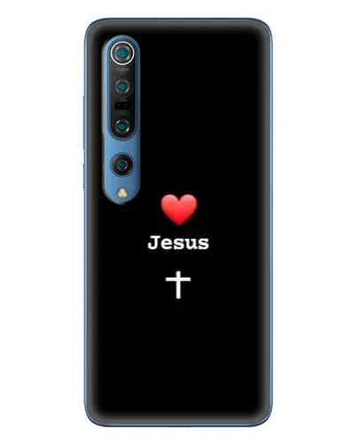 Чехол для Xiaomi Mi 10 Pro с картинкой «Сердце - Jesus»