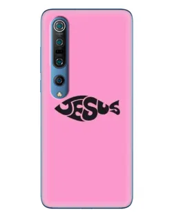 Чехол для Xiaomi Mi 10 Pro с картинкой «Розовый символ  Jesus»