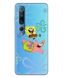 Чехол для Xiaomi Mi 10 Pro с картинкой «Спанч Боб и Патрик»