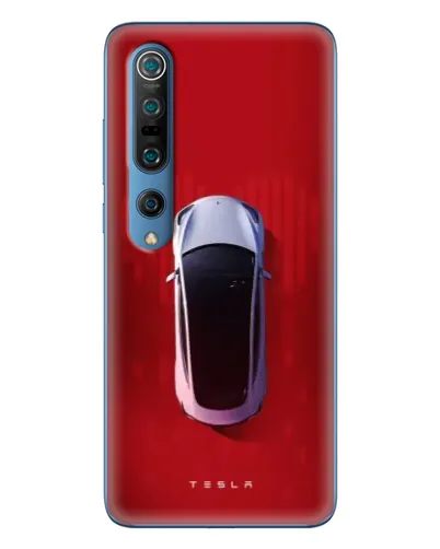 Чехол для Xiaomi Mi 10 Pro с картинкой «Tesla Top View»