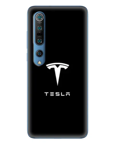 Чехол для Xiaomi Mi 10 Pro с картинкой «Tesla White Logo»