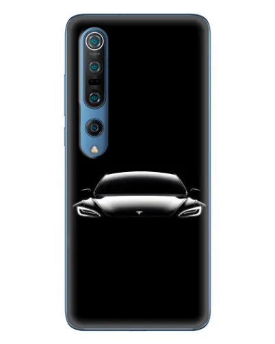 Чехол для Xiaomi Mi 10 Pro с картинкой «Фары Tesla Night»