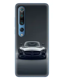 Чехол для Xiaomi Mi 10 Pro с картинкой «Mercedes на черном»