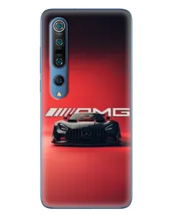 Чехол для Xiaomi Mi 10 Pro с картинкой «Mercedes AMG — красная линия»