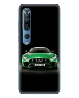 Чехол для Xiaomi Mi 10 Pro с картинкой «Mercedes — неоновый лого»