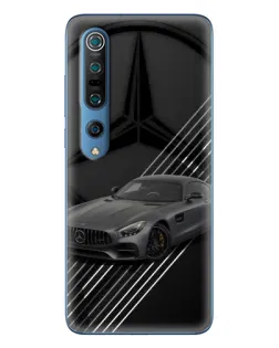 Чехол для Xiaomi Mi 10 Pro с картинкой «Mercedes AMG — графика»