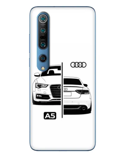 Чехол для Xiaomi Mi 10 Pro с картинкой «Audi — контрастный дизайн»