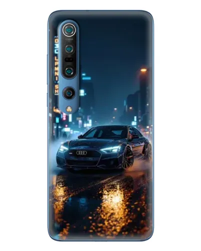 Чехол для Xiaomi Mi 10 Pro с картинкой «Ночной город и Audi»