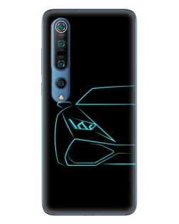 Чехол для Xiaomi Mi 10 Pro с картинкой «Голубой силуэт Lamborghini» Чехол для Xiaomi Mi 10 Pro с картинкой «Голубой силуэт Lamborghini»