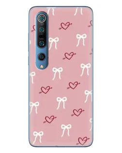 Чехол для Xiaomi Mi 10 Pro с картинкой «Сердца и банты»