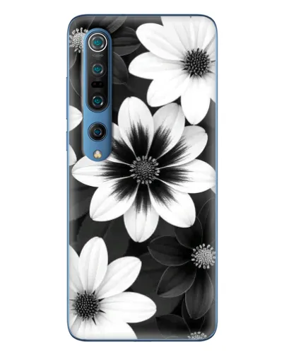 Чехол для Xiaomi Mi 10 Pro с картинкой «Монохромные астры» Чехол для Xiaomi Mi 10 Pro с картинкой «Монохромные астры»