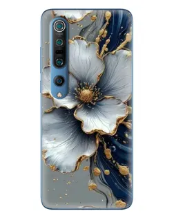 Чохол для Xiaomi Mi 10 Pro з картинкою «Біла квітка та золотий флюїд» Чохол для Xiaomi Mi 10 Pro з картинкою «Біла квітка та золотий флюїд»