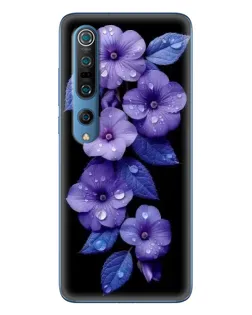Чохол для Xiaomi Mi 10 Pro з картинкою «Фіолетові квіти з росою» Чохол для Xiaomi Mi 10 Pro з картинкою «Фіолетові квіти з росою»