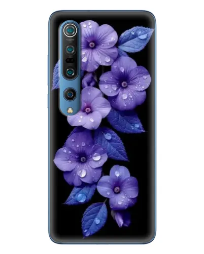 Чехол для Xiaomi Mi 10 Pro с картинкой «Фиолетовые цветы с росою» Чехол для Xiaomi Mi 10 Pro с картинкой «Фиолетовые цветы с росою»