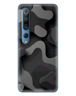 Чехол для Xiaomi Mi 10 Pro с картинкой «Темный абстрактный камуфляж»