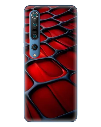 Чехол для Xiaomi Mi 10 Pro с картинкой «Красная глянцевая сетка»