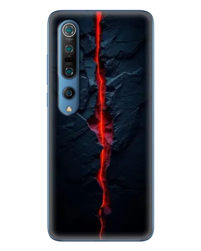 Чехол для Xiaomi Mi 10 Pro с картинкой «Kрасная лавовая трещина»