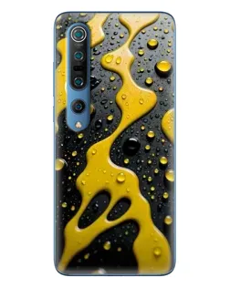 Чехол для Xiaomi Mi 10 Pro с картинкой «Жидкое желтое золото»