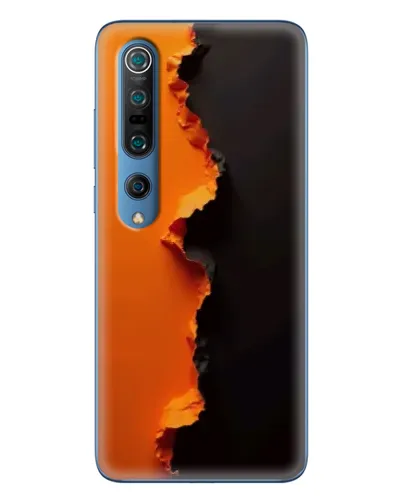 Чехол для Xiaomi Mi 10 Pro с картинкой «Оранжевый разлом»