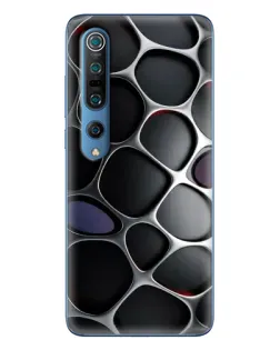 Чехол для Xiaomi Mi 10 Pro с картинкой «Объемная темная решетка»