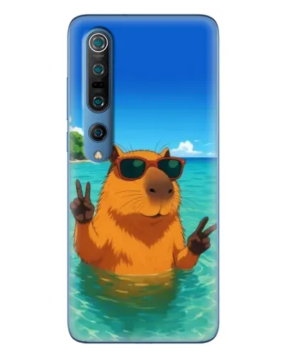 Чехол для Xiaomi Mi 10 Pro с картинкой «Морская капибара»