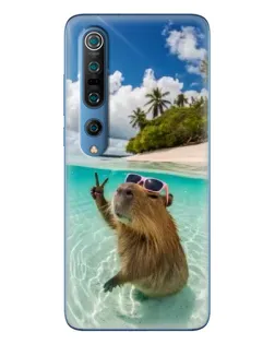 Чохол для Xiaomi Mi 10 Pro з картинкою «Капібара на морі» Чохол для Xiaomi Mi 10 Pro з картинкою «Капібара на морі»