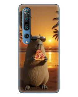 Чохол для Xiaomi Mi 10 Pro з картинкою «Капібара з піцою» Чохол для Xiaomi Mi 10 Pro з картинкою «Капібара з піцою»