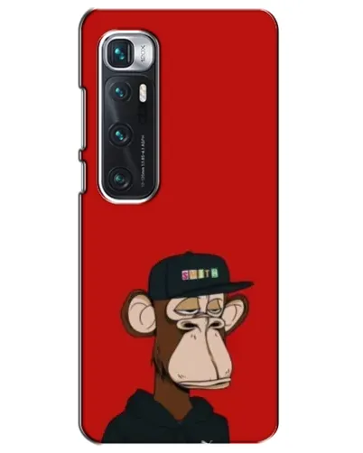 Чехол для Xiaomi Mi 10 Ultra с картинкой «Bored Ape — красный фон» Чехол для Xiaomi Mi 10 Ultra с картинкой «Bored Ape — красный фон»