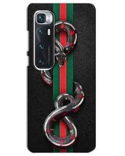 Чехол для Xiaomi Mi 10 Ultra с картинкой «Gucci — змея на полосе» Чехол для Xiaomi Mi 10 Ultra с картинкой «Gucci — змея на полосе»