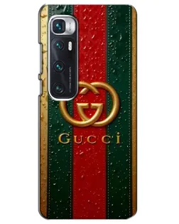 Чехол для Xiaomi Mi 10 Ultra с картинкой «Gucci — фирменная полоса и золото» Чехол для Xiaomi Mi 10 Ultra с картинкой «Gucci — фирменная полоса и золото»