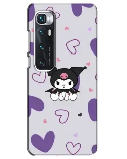 Чехол для Xiaomi Mi 10 Ultra с картинкой «Kuromi и лавандовые сердца»