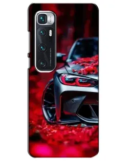 Чехол для Xiaomi Mi 10 Ultra с картинкой «Спортивная BMW и цветы» Чехол для Xiaomi Mi 10 Ultra с картинкой «Спортивная BMW и цветы»